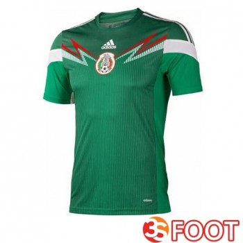 Maillot De Foot Mexique Retro Domicile Vert 2014