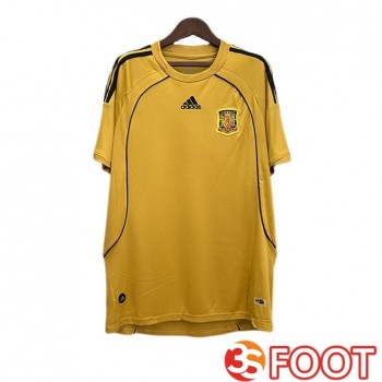 Maillot De Foot Espagne Retro Third Jaune 2008