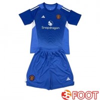 Maillot De Foot Manchester United Enfant Gardien De But Bleu 2025/2026