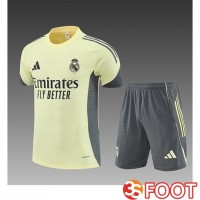Ensemble Training T-Shirts Real Madrid Enfant Jaune/Gris 2025/2026