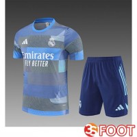 Ensemble Training T-Shirts Real Madrid Enfant Bleu/Gris 2025/2026
