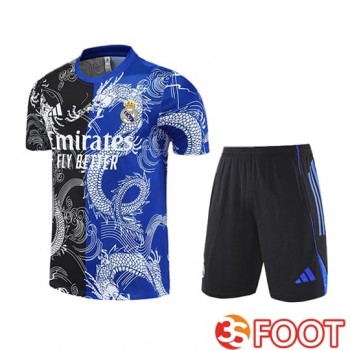 Ensemble Training T-Shirts Real Madrid Enfant Noir/Bleu/Blanc 2025/2026