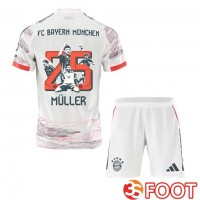 Maillot De Foot Bayern Munich (Müller 25) Enfant Exterieur Édition Spéciale Blanc 2025/2026