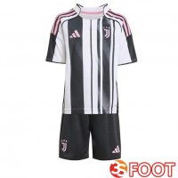 Maillot De Foot Juventus Enfant Domicile Noir Blanc 2025/2026