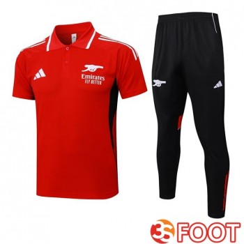 Ensemble Polo Arsenal + Pantalon Rouge 2025/2026