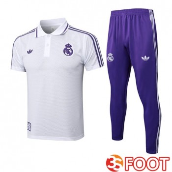 Ensemble Polo Real Madrid + Pantalon Blanc 2025/2026