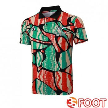 Polo Foot Arsenal Rouge Vert 2025/2026