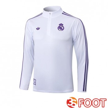 Training Sweatshirt Real Madrid Blanc 2025/2026