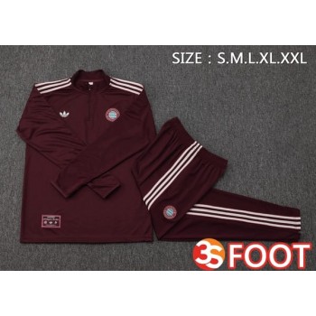 Ensemble Survetement De Foot Bayern Munich Marron 2025/2026