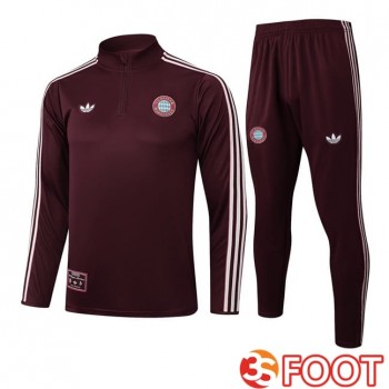 Ensemble Survetement De Foot Bayern Munich Marron 2025/2026