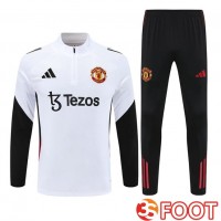 Ensemble Survetement De Foot Manchester United Blanc 2025/2026