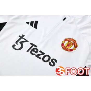 Ensemble Survetement De Foot Manchester United Blanc 2025/2026