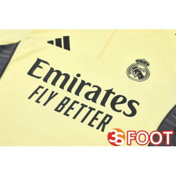Ensemble Survetement De Foot Real Madrid Jaune 2025/2026