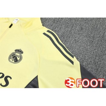 Ensemble Survetement De Foot Real Madrid Jaune 2025/2026