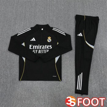 Ensemble Survetement De Foot Real Madrid Noir 2025/2026