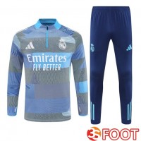 Ensemble Survetement De Foot Real Madrid Bleu 2025/2026