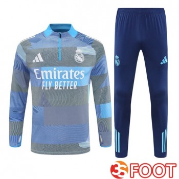 Ensemble Survetement De Foot Real Madrid Bleu 2025/2026