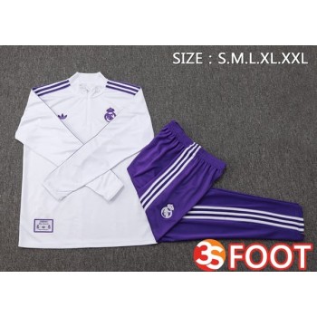 Ensemble Survetement De Foot Real Madrid Blanc 2025/2026