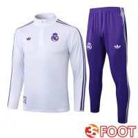 Ensemble Survetement De Foot Real Madrid Blanc 2025/2026