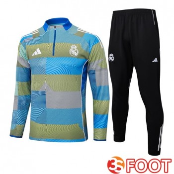 Ensemble Survetement De Foot Real Madrid Bleu 2025/2026