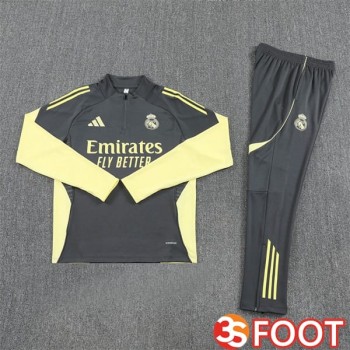 Ensemble Survetement De Foot Real Madrid Gris 2025/2026