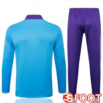 Ensemble Survetement De Foot Real Madrid Bleu 2025/2026