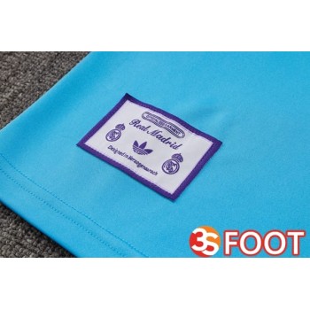 Ensemble Survetement De Foot Real Madrid Bleu 2025/2026