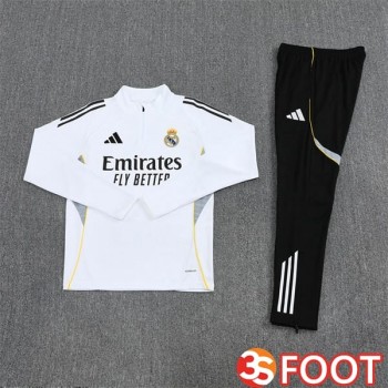 Ensemble Survetement De Foot Real Madrid Blanc 2025/2026