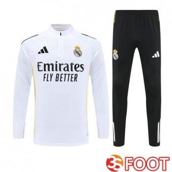 Ensemble Survetement De Foot Real Madrid Blanc 2025/2026