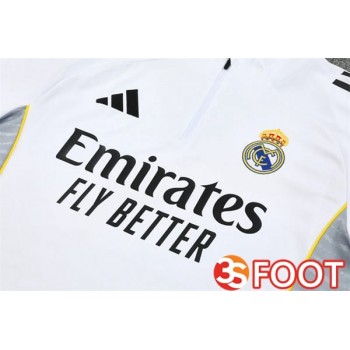 Ensemble Survetement De Foot Real Madrid Blanc 2025/2026