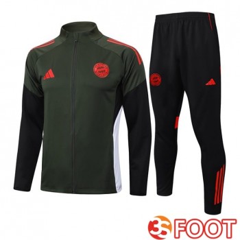 Ensemble Veste Survetement De Foot Bayern Munich Vert 2025/2026