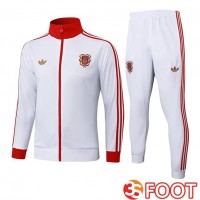 Ensemble Veste Survetement De Foot Bayern Munich Blanc 2025/2026