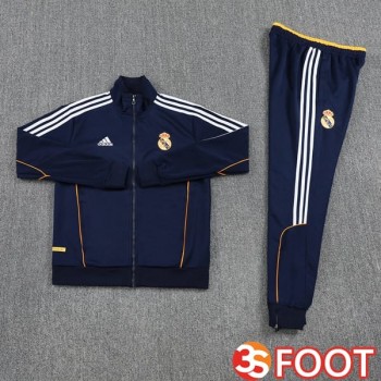 Ensemble Veste Survetement De Foot Real Madrid Bleu Royal 2025/2026