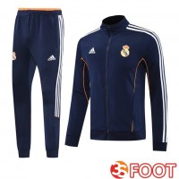 Ensemble Veste Survetement De Foot Real Madrid Bleu Royal 2025/2026