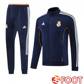 Ensemble Veste Survetement De Foot Real Madrid Bleu Royal 2025/2026