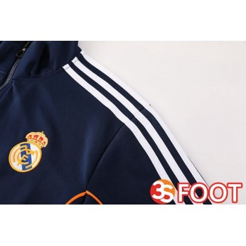 Ensemble Veste Survetement De Foot Real Madrid Bleu Royal 2025/2026