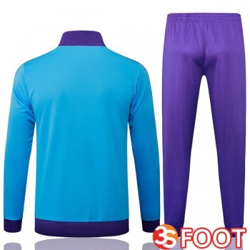 Ensemble Veste Survetement De Foot Real Madrid Bleu 2025/2026