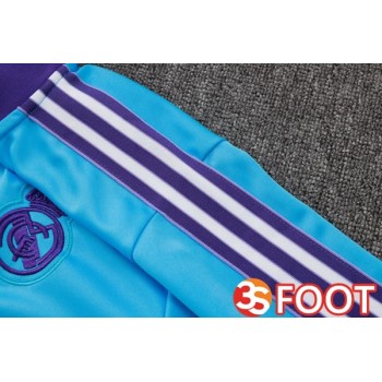 Ensemble Veste Survetement De Foot Real Madrid Bleu 2025/2026