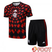 Ensemble Training T-Shirts Flamengo + Shorts Rouge Noir 2025/2026