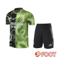 Ensemble Training T-Shirts Real Madrid + Shorts Noir Vert 2025/2026