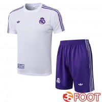 Ensemble Training T-Shirts Real Madrid + Shorts Blanc 2025/2026