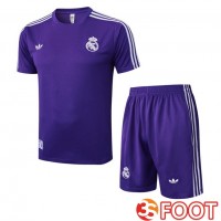 Ensemble Training T-Shirts Real Madrid + Shorts Pourpre 2025/2026