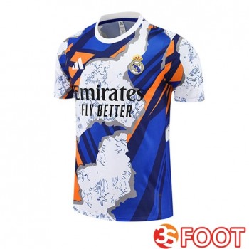 Training T-Shirts Real Madrid Blanc Bleu 2025/2026