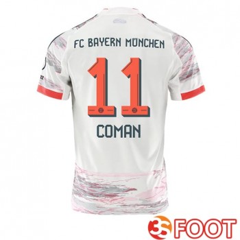 Maillot De Foot Bayern Munich (Coman 11) Exterieur Blanc 2025/2026