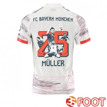 Maillot De Foot Bayern Munich (Müller 25) Exterieur Édition Spéciale Blanc 2025/2026
