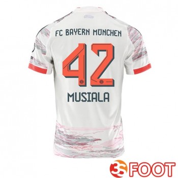 Maillot De Foot Bayern Munich (Musiala 42) Exterieur Blanc 2025/2026