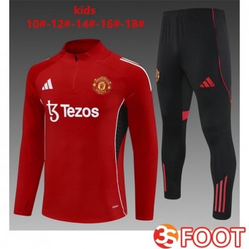 Ensemble Survetement De Foot Manchester United Enfant Rouge 2025/2026