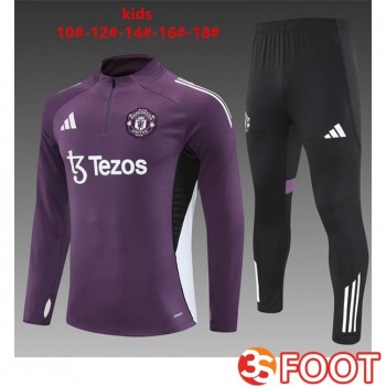 Ensemble Survetement De Foot Manchester United Enfant Pourpre 2025/2026