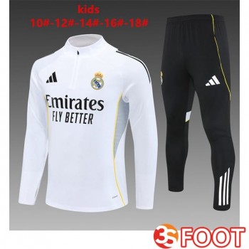 Ensemble Survetement De Foot Real Madrid Enfant Blanc 2025/2026