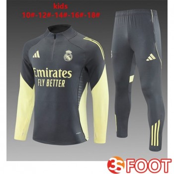 Ensemble Survetement De Foot Real Madrid Enfant Gris 2025/2026